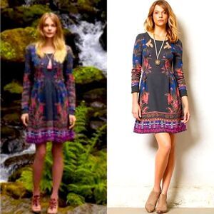 Anthropologie Multicolor Long Sleeve Dress